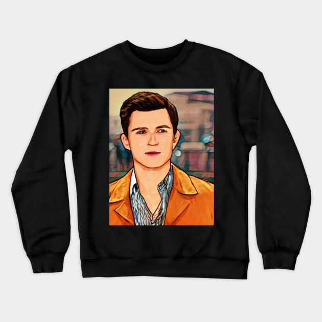 Tom Holland Crewneck Sweatshirt by masboyyy